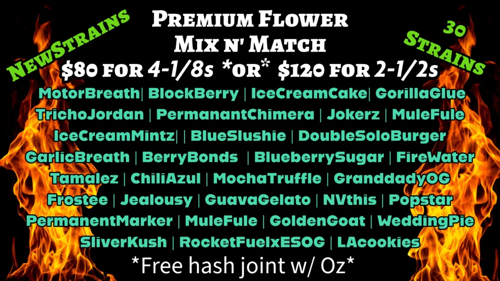 Promotional image for a medical cannabis deal: select ounces for $120